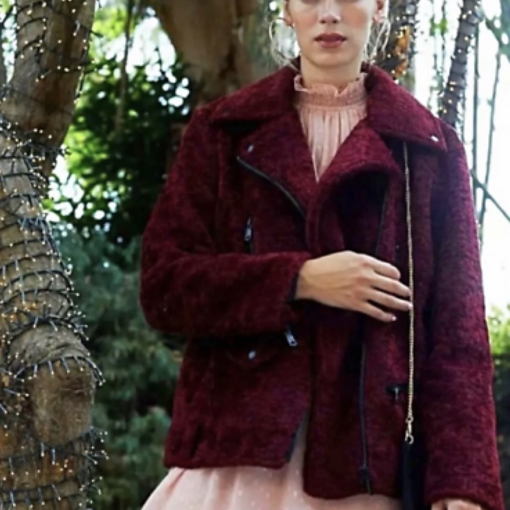 Avec Les Filles Burgundy Jacket